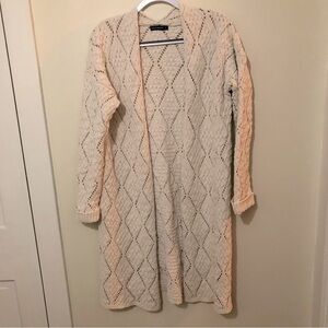 Moon and Madison long cardigan wheat color size large. Great for all seasons.